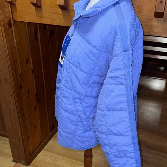 Roxy size Large L NWT NEW Women's periwinkle Blue Puffer Jacket - Picture 5 of 11